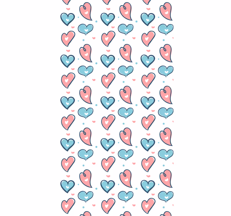 Store enrouleur chambre enfant motif coeurs - TenStickers