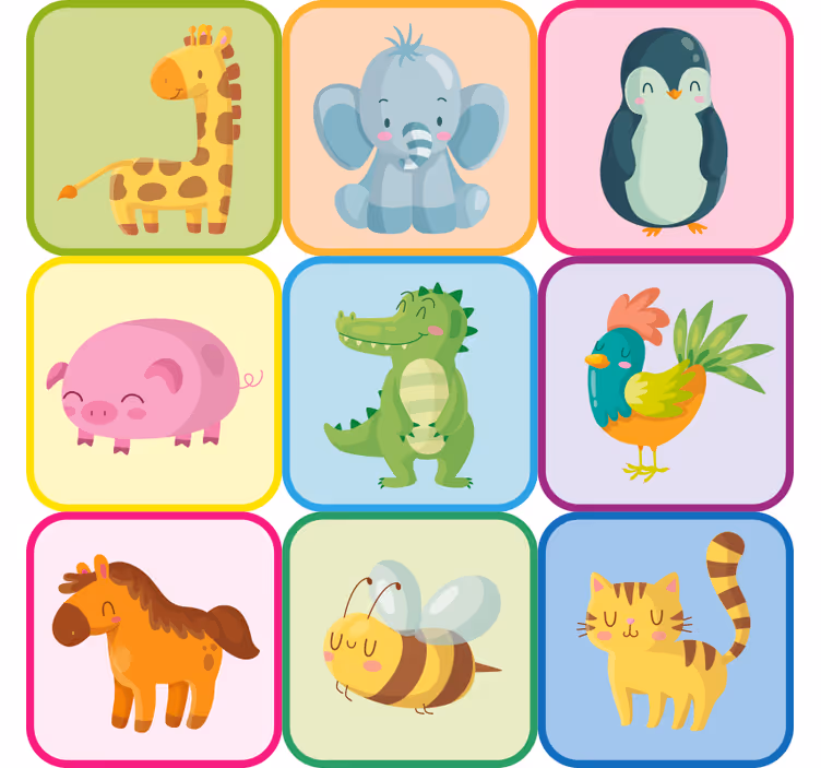 Store enrouleur chambre enfant sticker animal - TenStickers
