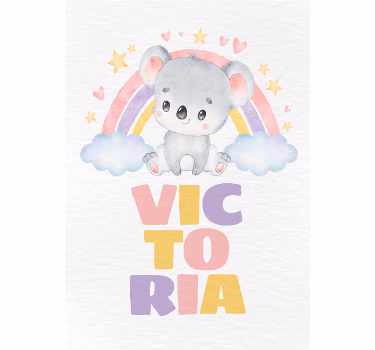 Store enrouleur chambre enfant koala et arc-en-ciel - TenStickers