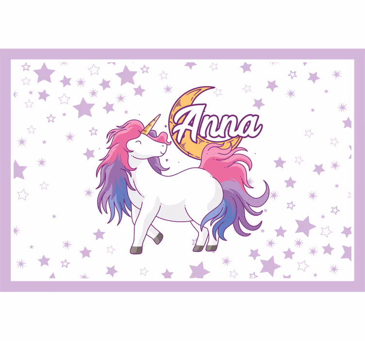 Store enrouleur chambre enfant licorne et lune - TenStickers