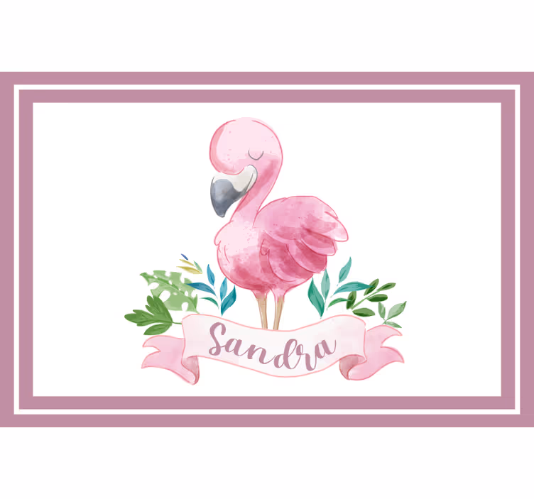 Store enrouleur chambre enfant flamant rose personnalisé - TenStickers