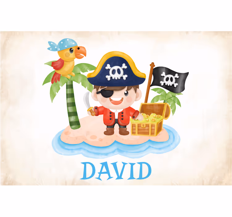Store enrouleur chambre enfant pirate en dessin animé - TenStickers