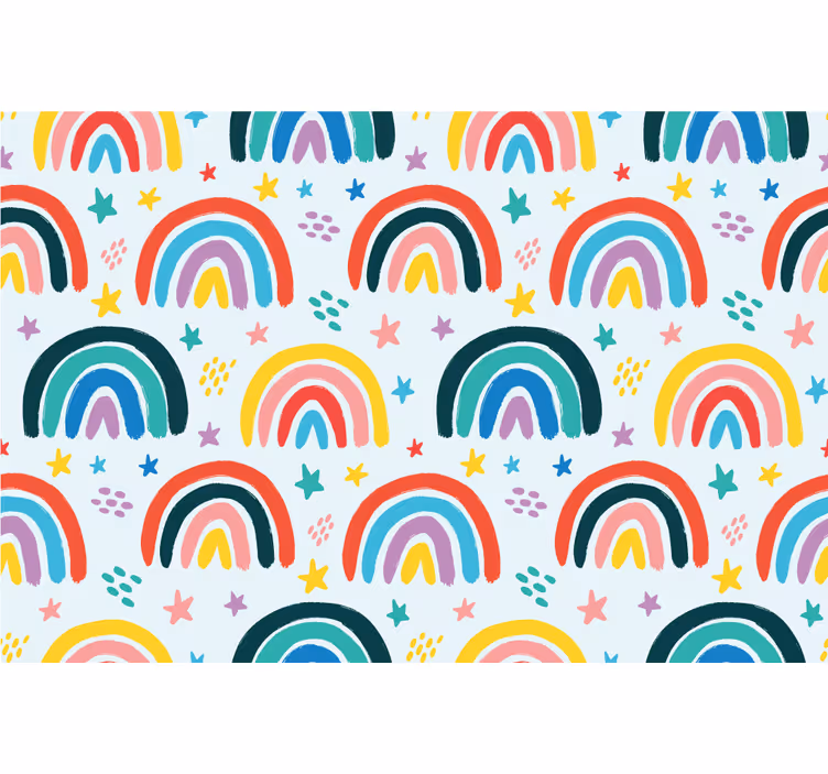 Store enrouleur chambre enfant motif arc-en-ciel coloré - TenStickers