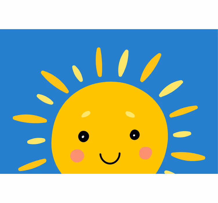 Store enrouleur chambre enfant soleil avec visage - TenStickers