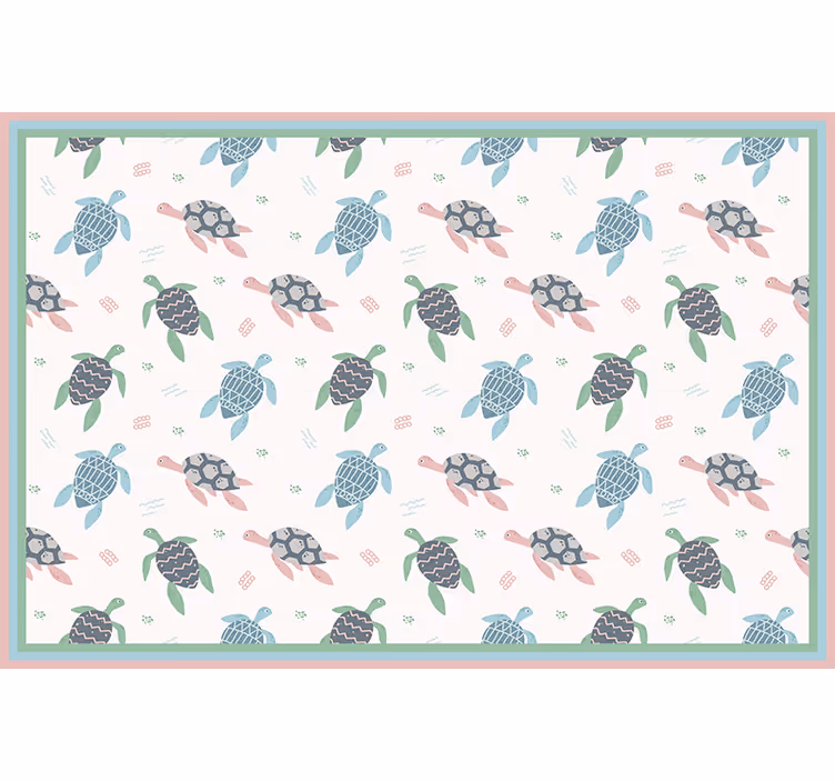 Store enrouleur chambre enfant tortues pastel - TenStickers
