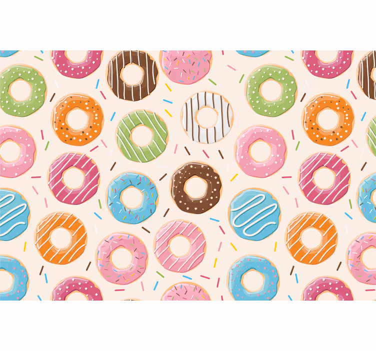 Store enrouleur chambre enfant fond donuts - TenStickers