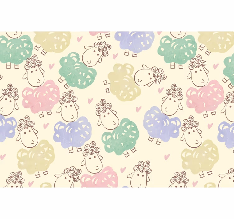 Store enrouleur chambre enfant motif mouton doodle - TenStickers