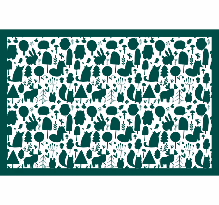 Store enrouleur chambre enfant silhouette animaux sauvages - TenStickers