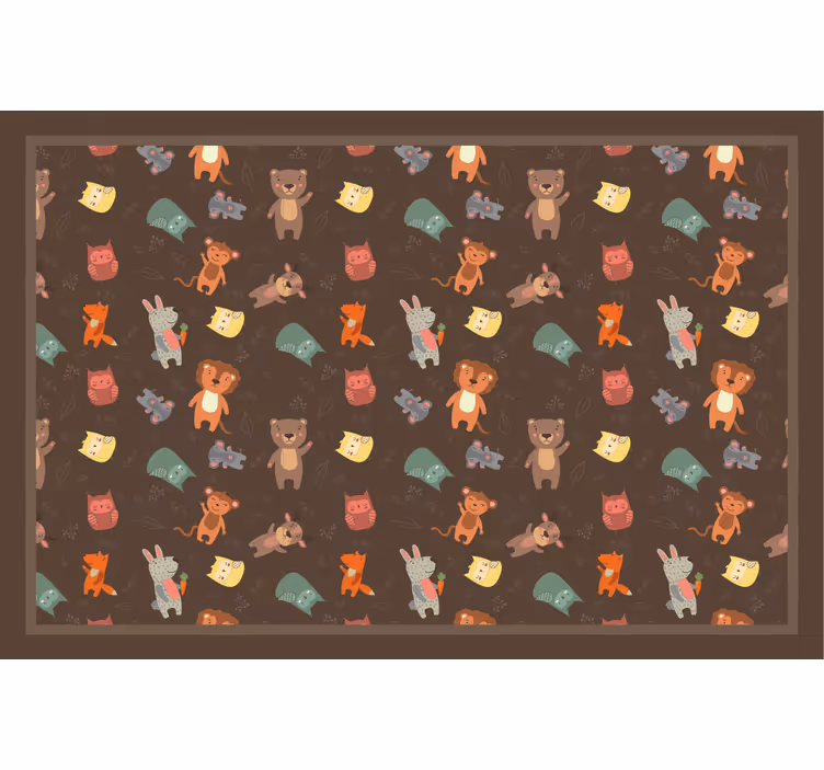 Store enrouleur chambre enfant animaux sauvages et hiboux - TenStickers