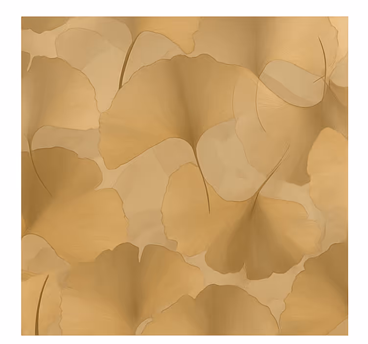 Store enrouleur cuisine ginkgo doré superposé - TenStickers