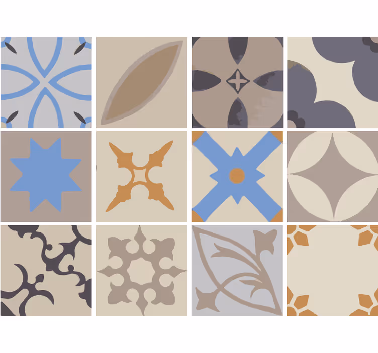 Store enrouleur cuisine frise adhésive carrelage - TenStickers