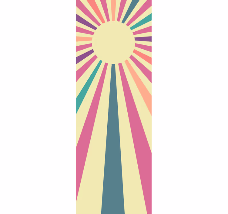 Store enrouleur cuisine soleil géométrique années 70 - TenStickers