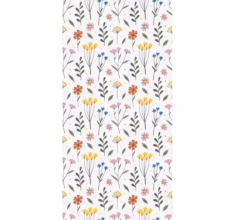 Store enrouleur cuisine motif fleurs multicolores - TenStickers