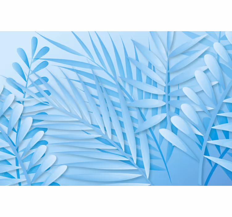 Store enrouleur bleu nappe fleurs bleues variées - TenStickers