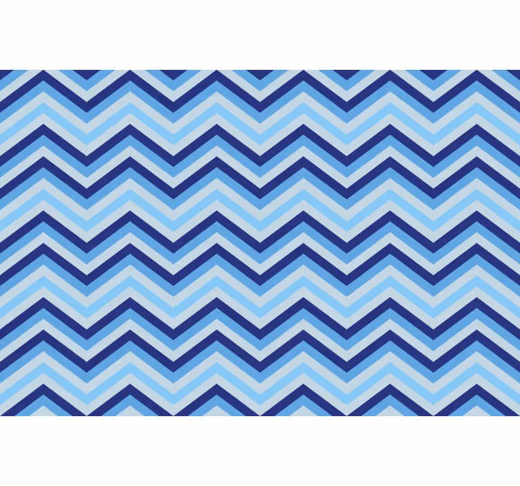 Store enrouleur bleu motif chevrons bleus variés - TenStickers