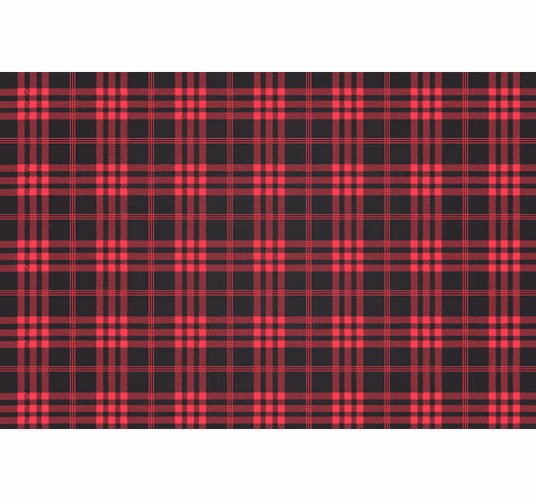 Store enrouleur rouge motif tartan de noël - TenStickers