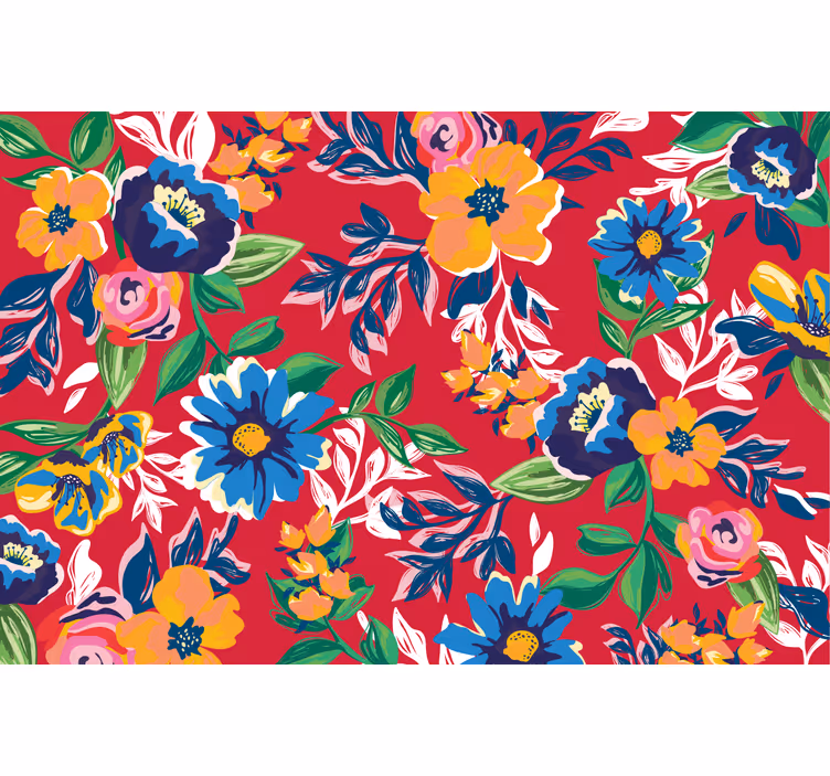 Store enrouleur rouge broderie rouge - TenStickers