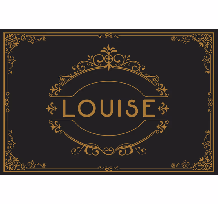 Store enrouleur noir ornemental avec nom personnalisable - TenStickers