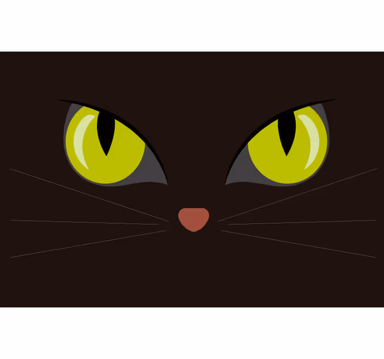 Store enrouleur noir chat d'halloween effrayant - TenStickers