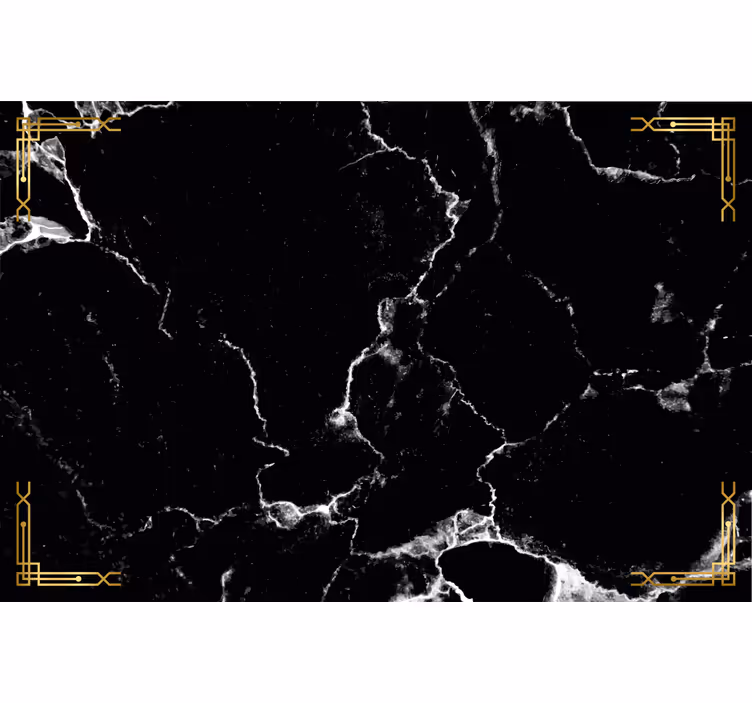 Store enrouleur noir effet marbre noir - TenStickers
