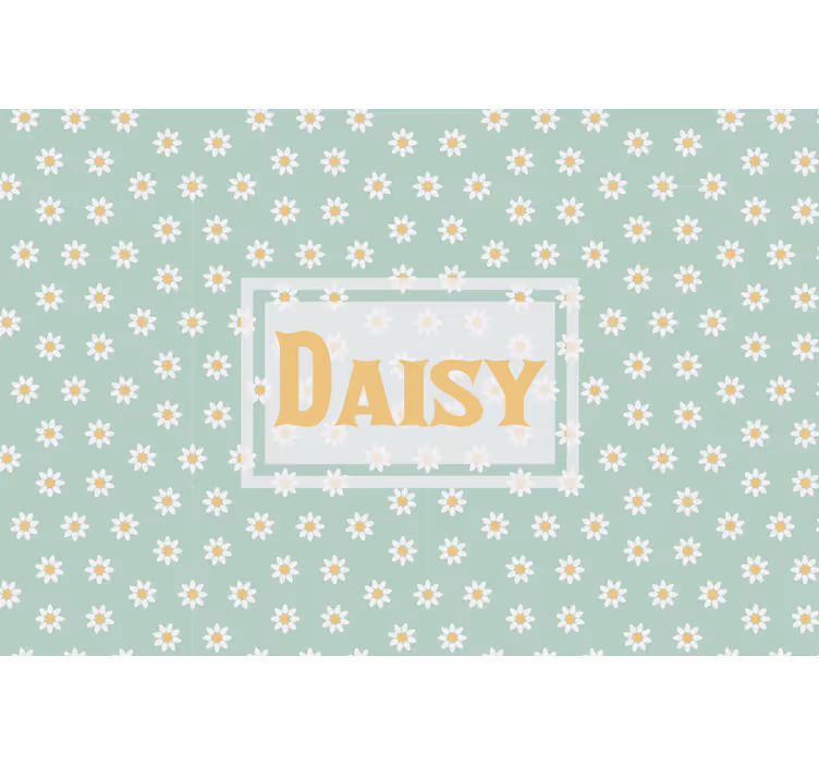 Store enrouleur vert motif marguerites enfants - TenStickers