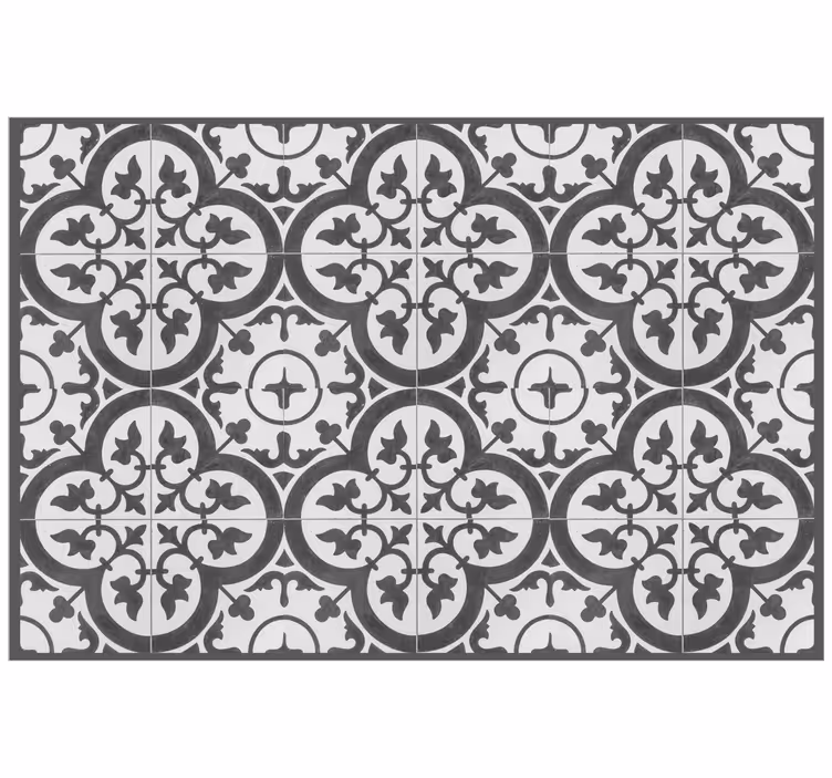 Store enrouleur gris carreaux de ciment décoratifs - TenStickers