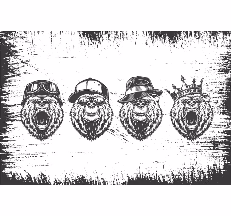 Store enrouleur gris ours au style vintage - TenStickers