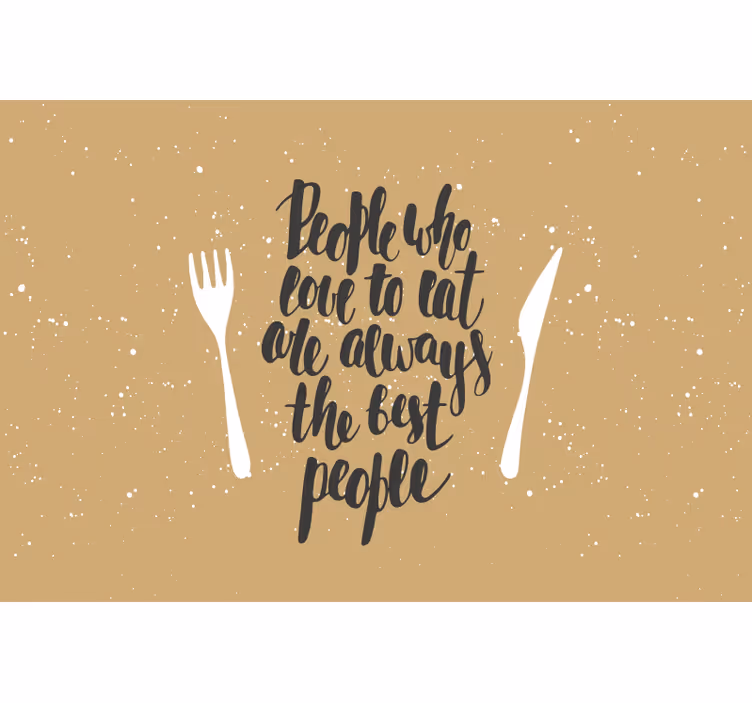 Store enrouleur beige pour les gourmands heureux - TenStickers