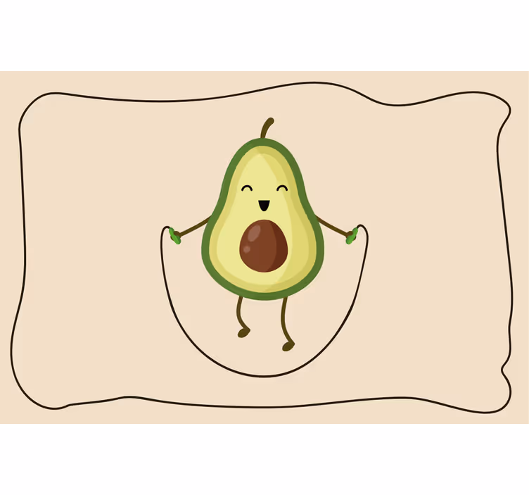 Store enrouleur beige avocat drôle sur corde à sauter - TenStickers
