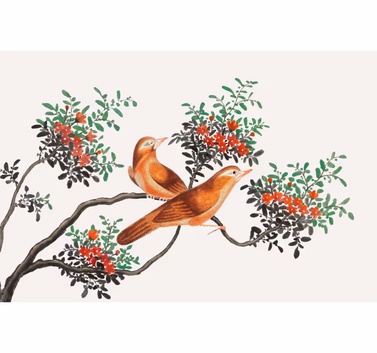 Store enrouleur noir oiseau sur un banc - TenStickers