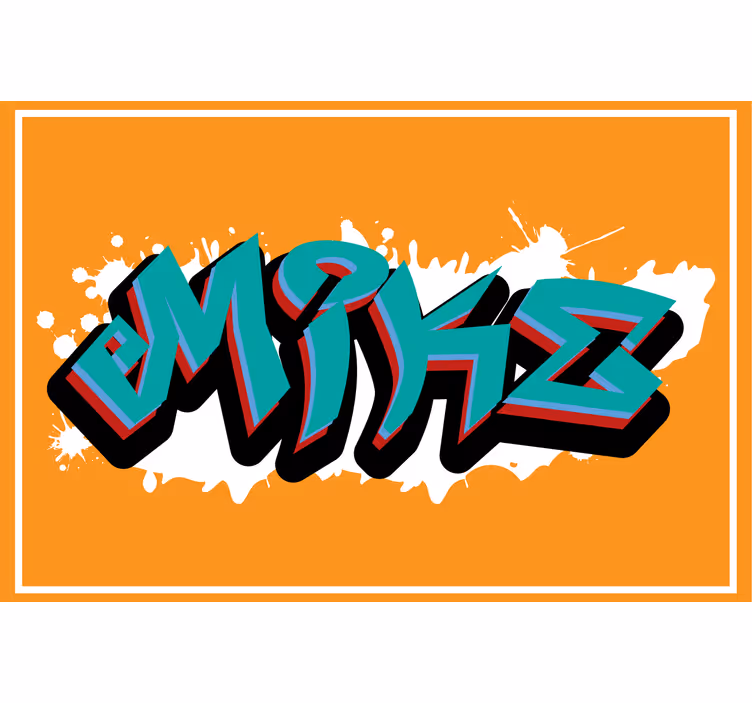 Store enrouleur orange style sauvage graffiti - TenStickers