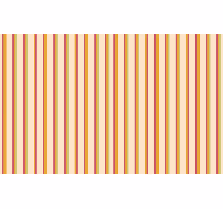 Store enrouleur orange motif rayé pastel rétro - TenStickers