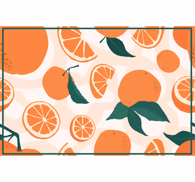 Store enrouleur orange morceaux de clémentines - TenStickers