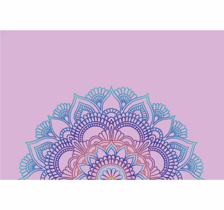 Store enrouleur violet demi mandala - TenStickers