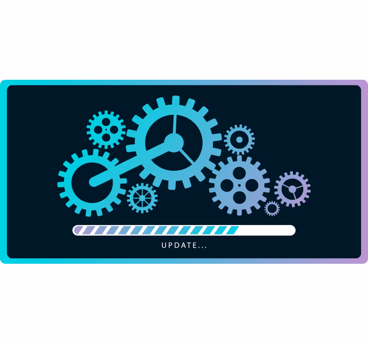 Store enrouleur bureaux rouages en mouvement - TenStickers