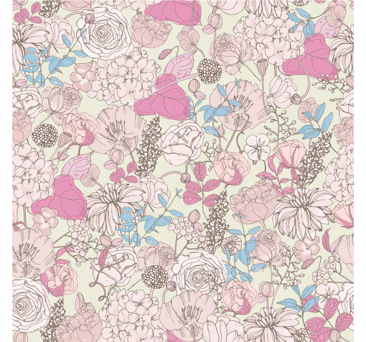 Store enrouleur bureau style floral grandmillénaire - TenStickers