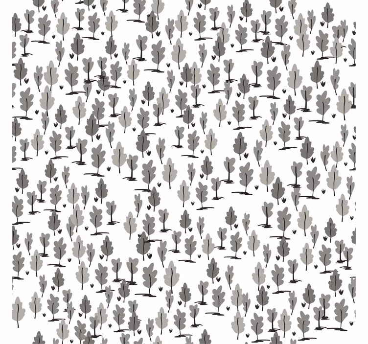 Store enrouleur bureau motif petits arbres kinfolk - TenStickers