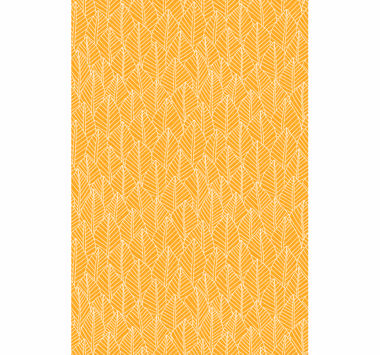 Store enrouleur bureau motif feuilles brookes orange - TenStickers