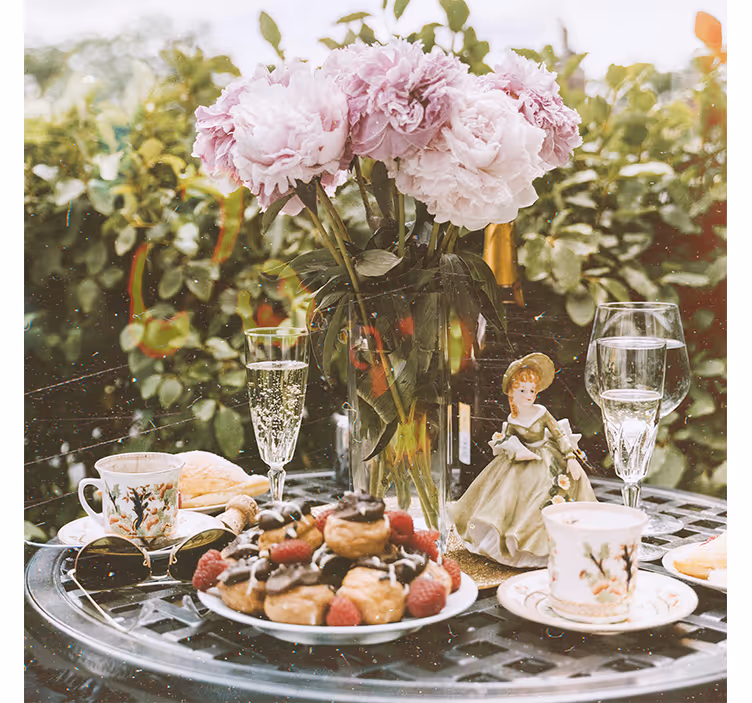 Store enrouleur bureau table romantique cottagecore - TenStickers