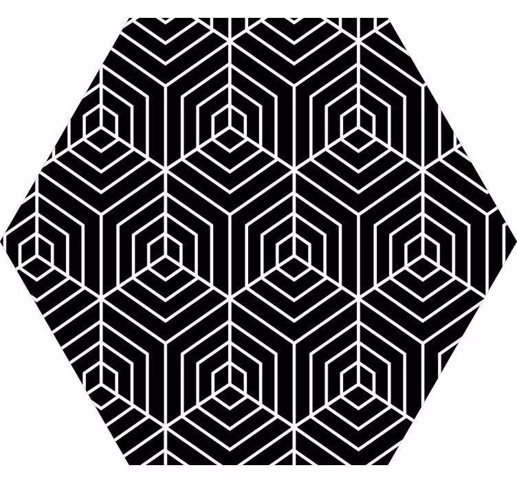 Store enrouleur chambre formes hexagonales abstraites - TenStickers