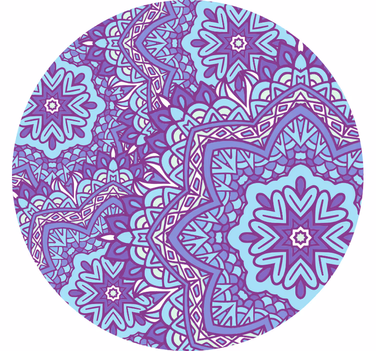 Store enrouleur chambre mandala bleu et violet - TenStickers