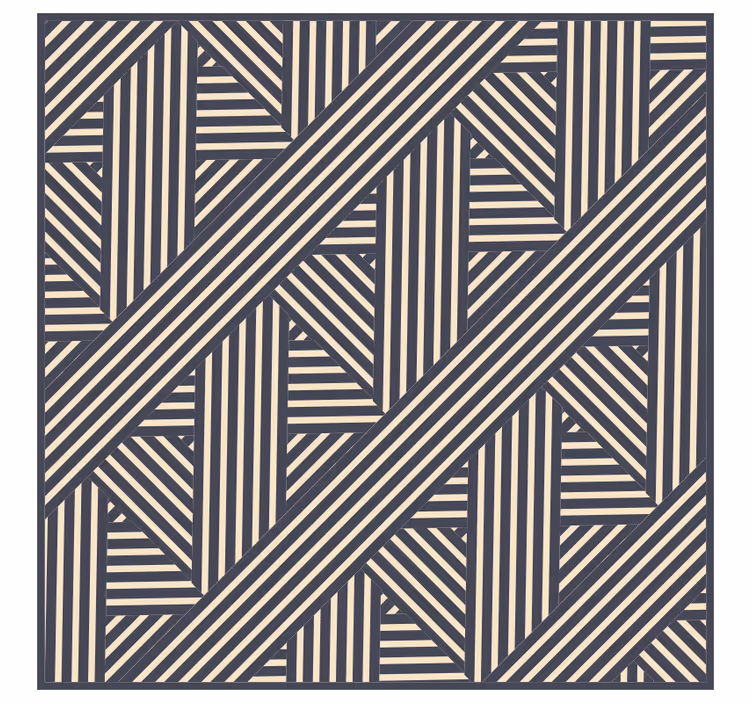 Store enrouleur chambre tapis vinyle rayé bleu beige - TenStickers