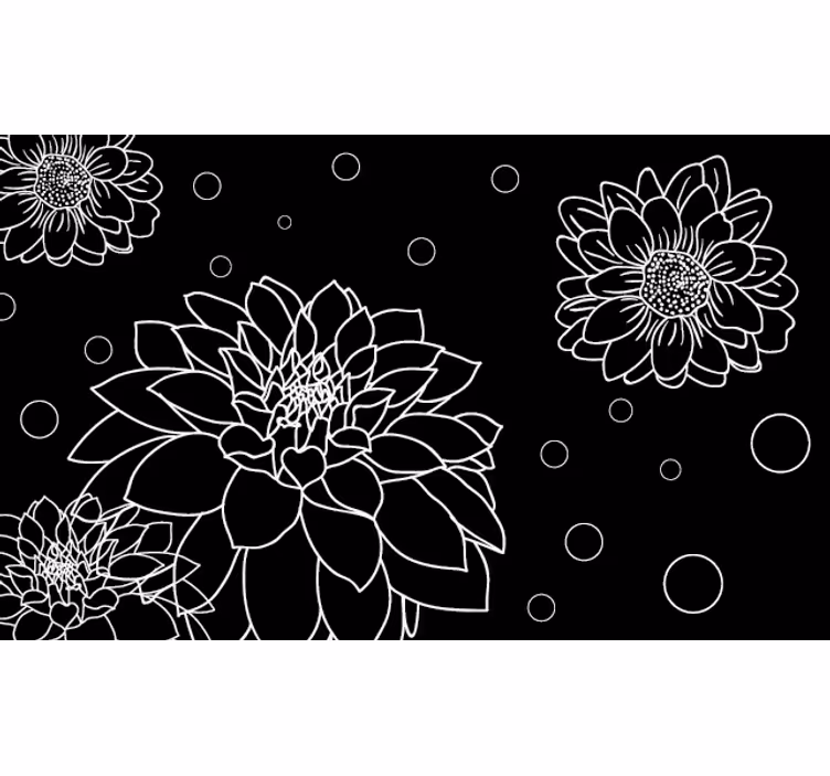 Store enrouleur chambre fleurs abstraites - TenStickers