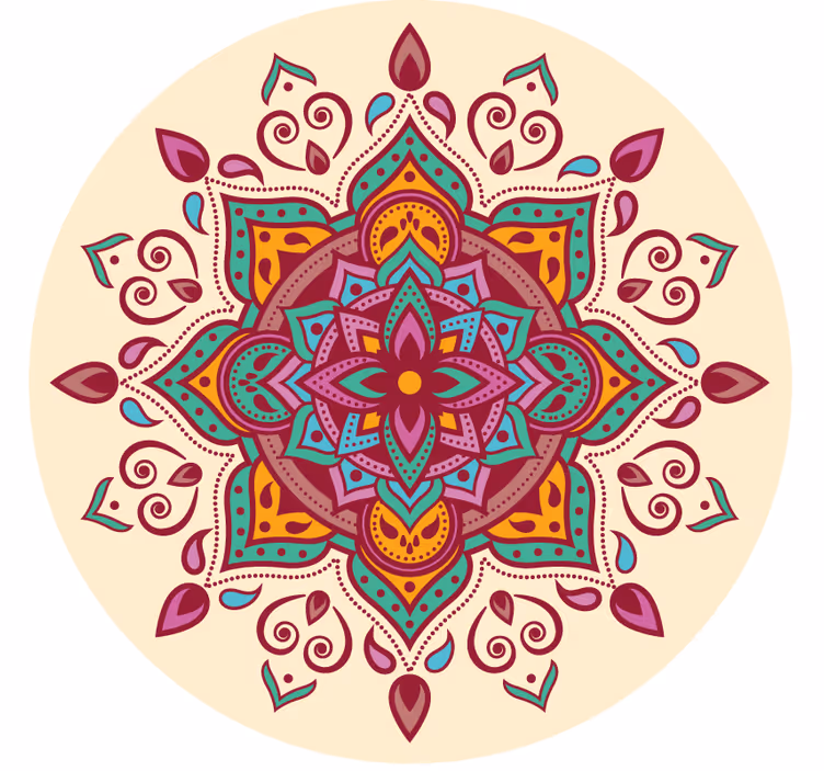 Store enrouleur chambre mandala rose pâle - TenStickers