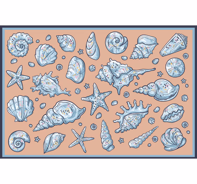 Store enrouleur chambre dessins de coquillages - TenStickers