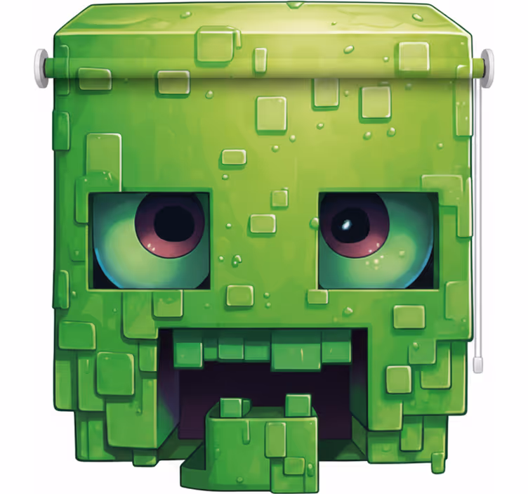 Store enrouleur chambre enfant personnage pixel effrayant - TenStickers