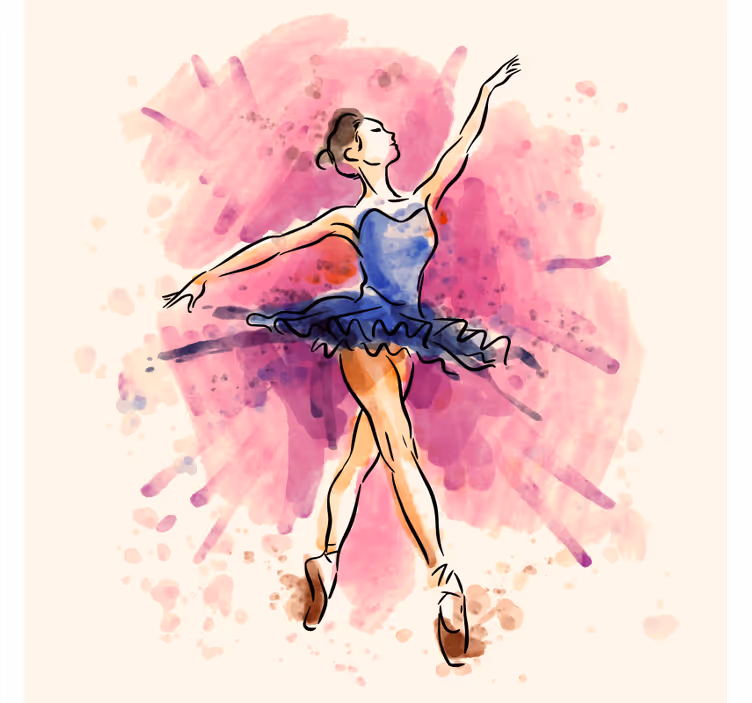 Store enrouleur chambre enfant ballerines lilas - TenStickers