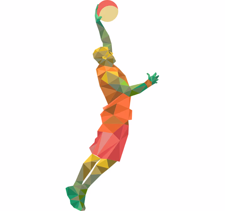 Store enrouleur pour chambre ado joueur basket géométrique - TenStickers