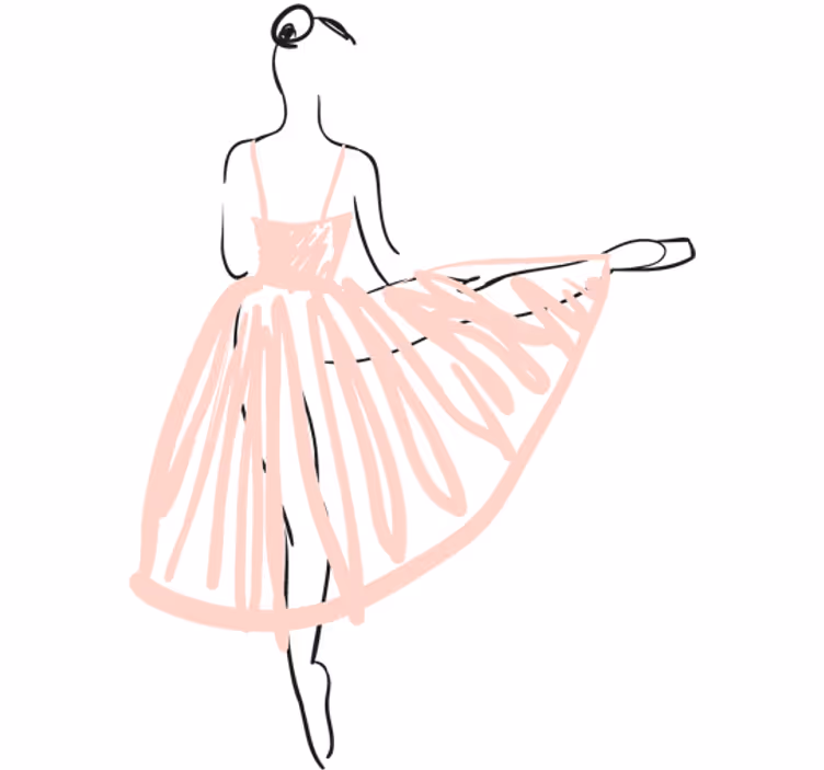 Store enrouleur pour chambre ado illustration danse - TenStickers