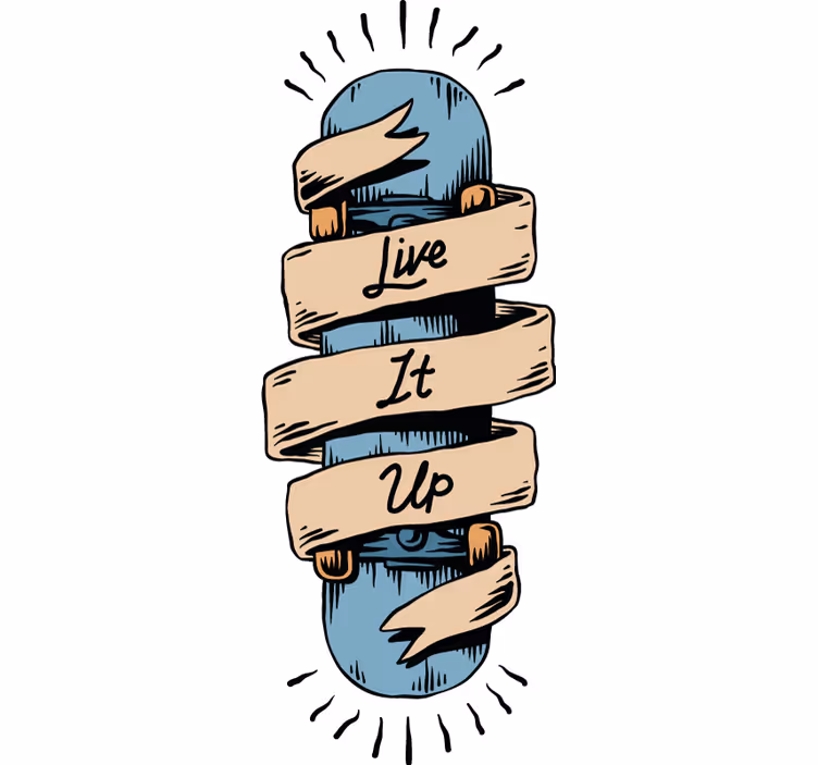Store enrouleur pour chambre ado texte skateboard - TenStickers